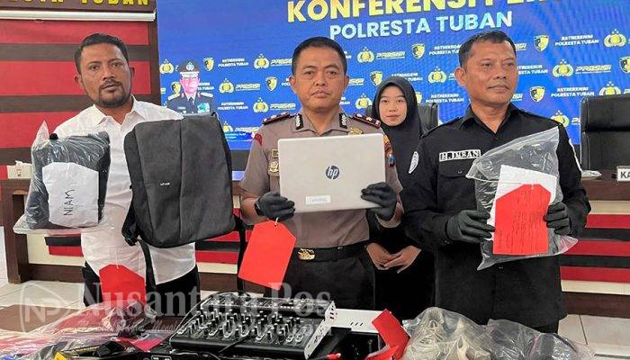 Demi Judi Online, Dua Residivis di Tuban Nekat Bobol 13 Sekolah Gasak Fasilitas Elektronik