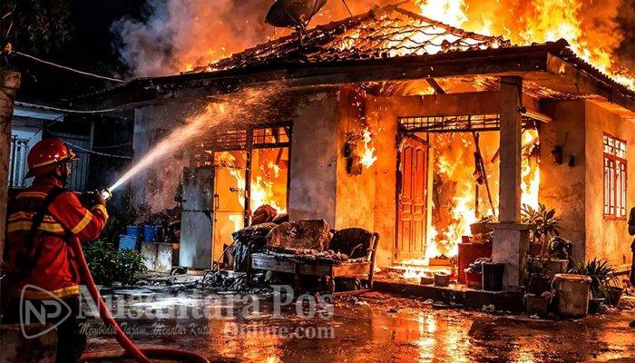 Kebakaran Hebat di Musi Rawas Hanguskan 4 Rumah Warga, Kerugian Ratusan Juta Rupiah